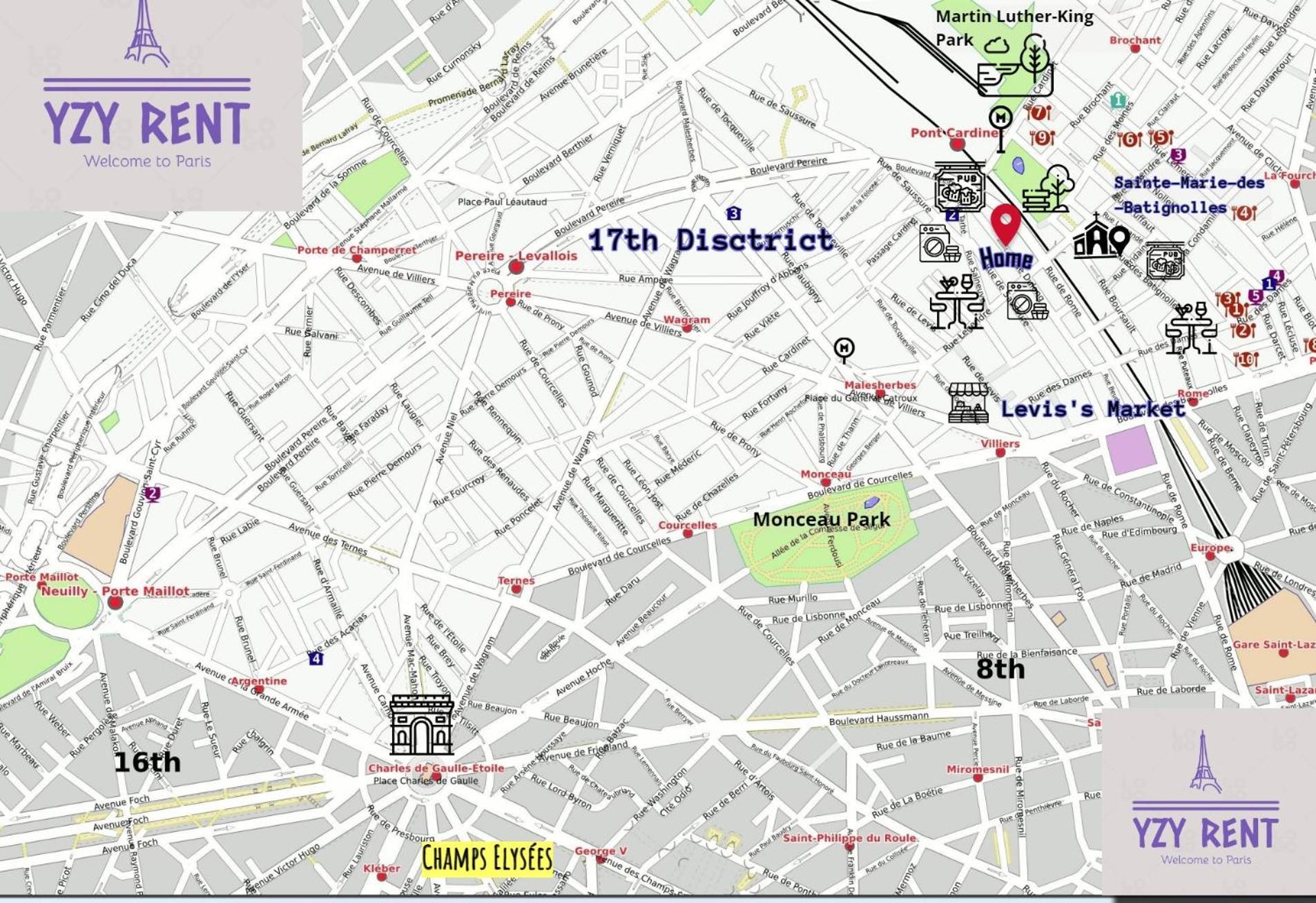 Studio Moderne Au Coeur De Paris Batignolles Экстерьер фото